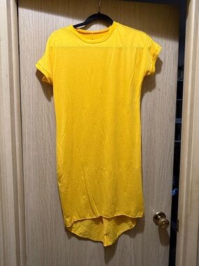 Bright Yellow T-Shirt Dress